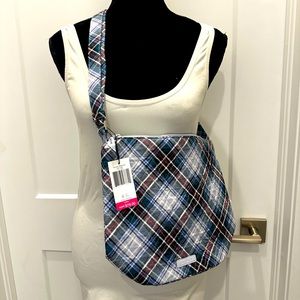 Vera Bradley Plaid Crossbody Bag - Blue and Red